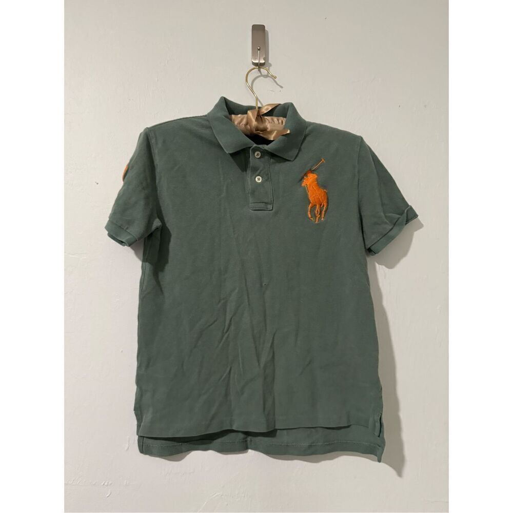 Polo By Ralph Lauren boys green polo large logo pony M10-12